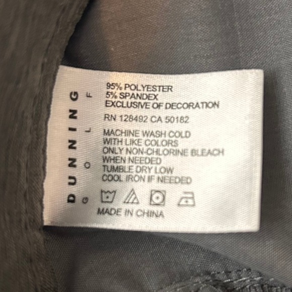 Dunning Men's 36x29 Gray Golf Pants Lightweight Stretch Athletic Casual Trousers - Picture 5 of 8